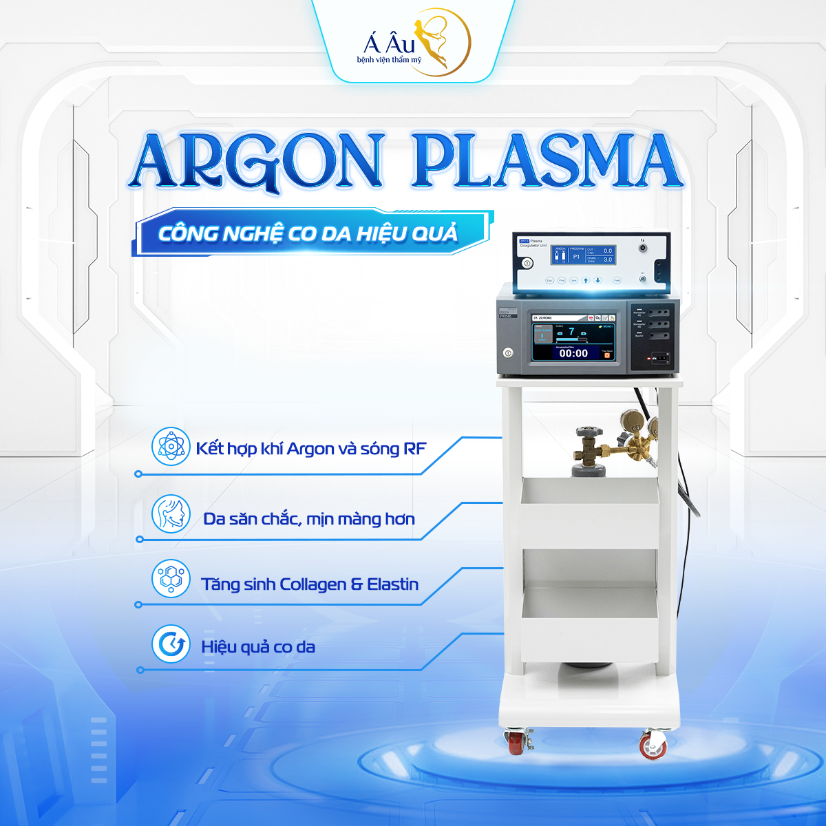 Argon Plasma là công nghệ giúp xóa nhăn da sau hút mỡ
