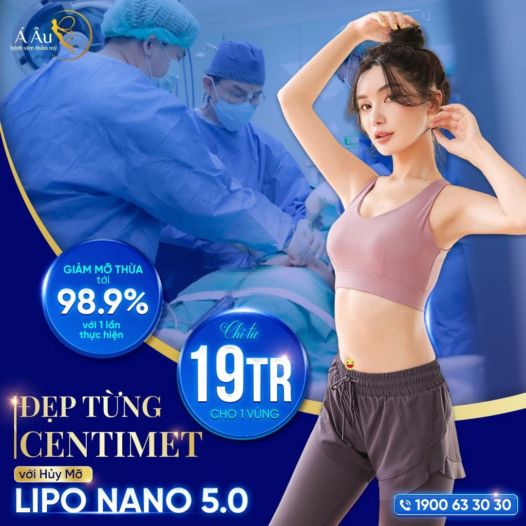 Giá hút mỡ hông eo tại Bệnh viện Thẩm mỹ Á Âu chỉ từ 19 triệu cho một vùng điều trị. 