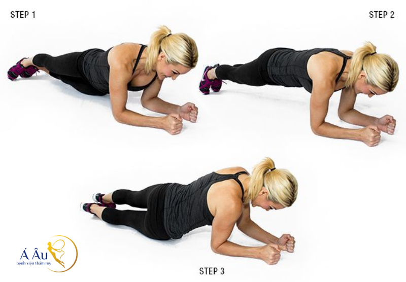 Bài tập giảm mỡ nách và cánh tay - Plank xoay người